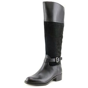 Franco Sarto Corda Black Leather Riding Boots
